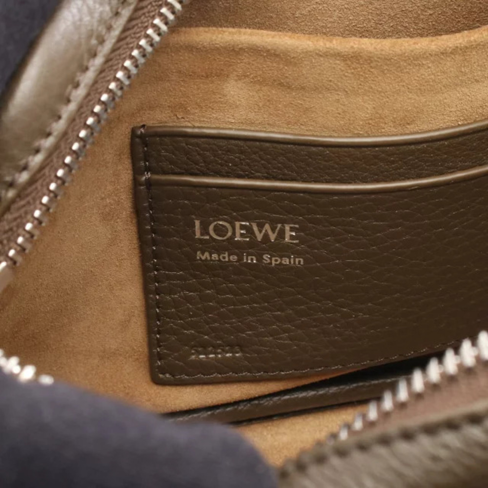 Loewe Green Shoulder Leather Messenger Bag Khaki Brown Pele - Picture 4 of 4